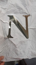 316L marine grade stainless steel registration number close-up mirror polish