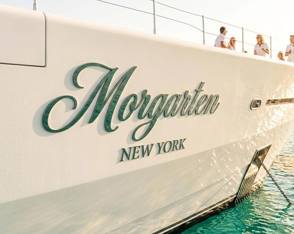 Custom 316L stainless steel boat registration numbers – complete double set port and starboard